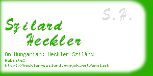 szilard heckler business card